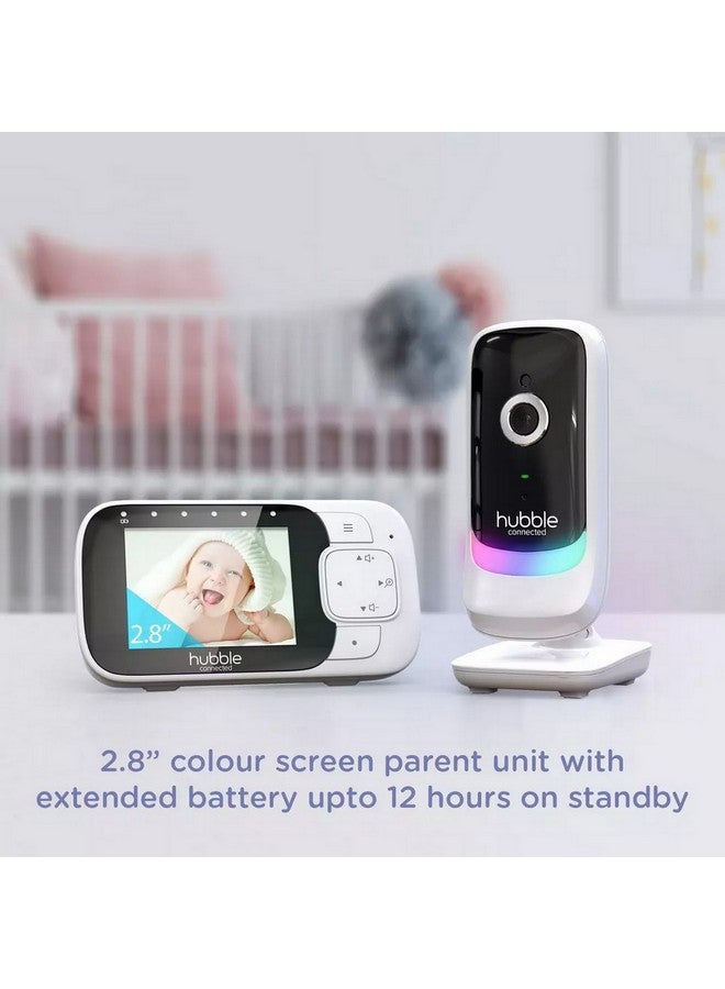 Hubble Nursery Pal Essentials Smart Baby Monitor with Fixed Camera White and Black 11.5 x 18 x 7.2 cm 4499-WHAE-01 - Image 3